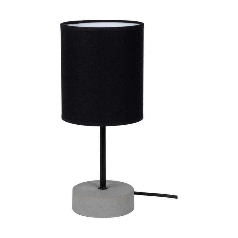 Lampa Stołowa SPOT Light  4xE27 Max.25W Połączenie Szarego Betonu z Czarną Tkaniną, Polski Producent, 1szt.