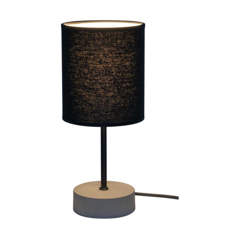 Lampa Stołowa SPOT Light  4xE27 Max.25W Połączenie Szarego Betonu z Czarną Tkaniną, Polski Producent, 1szt.