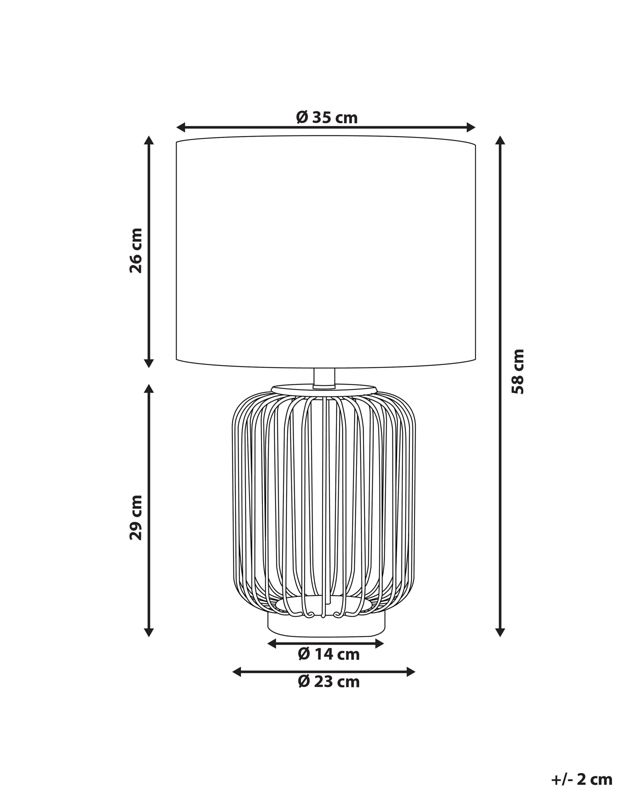 Lampa stołowa Thouet Metal Złoty 1szt.