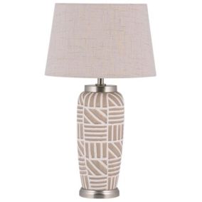 Lampa stołowa Traisen Ceramika Beżowy 1 szt.