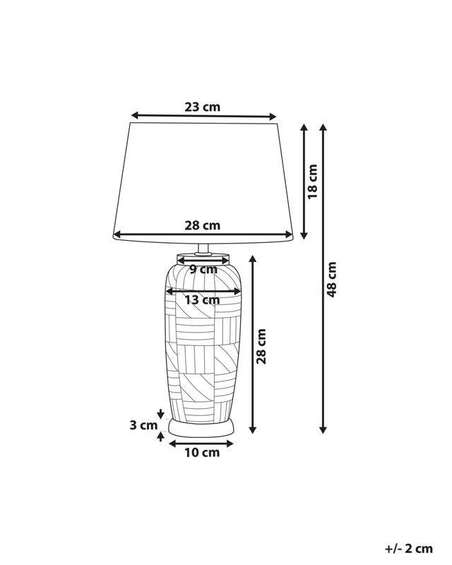 Lampa stołowa Traisen Ceramika Beżowy 1 szt.