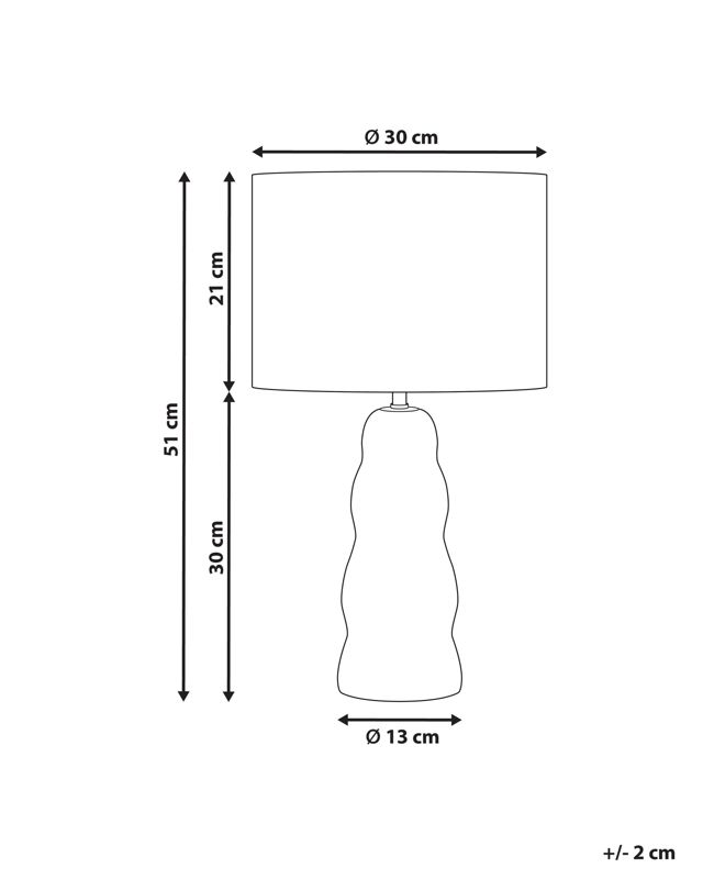 Lampa stołowa Vilar Ceramika Czarny 1 szt.
