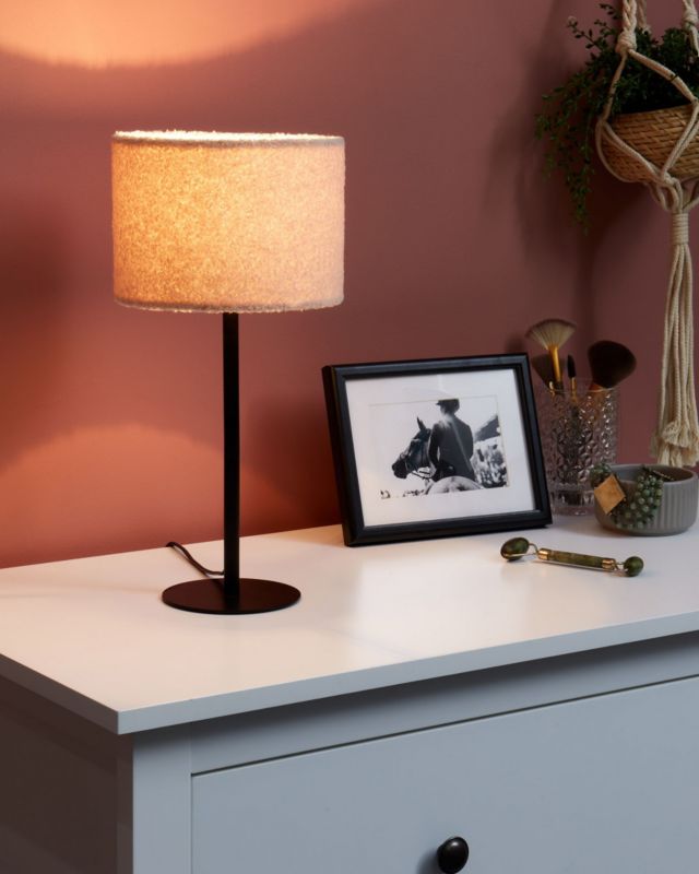 Lampa stołowa Vinazco Boucle Beżowy 1 szt.