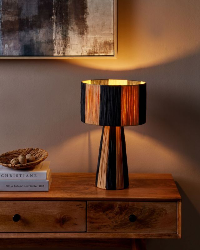Lampa stołowa Welmel Plecionka Czarny 1 szt.