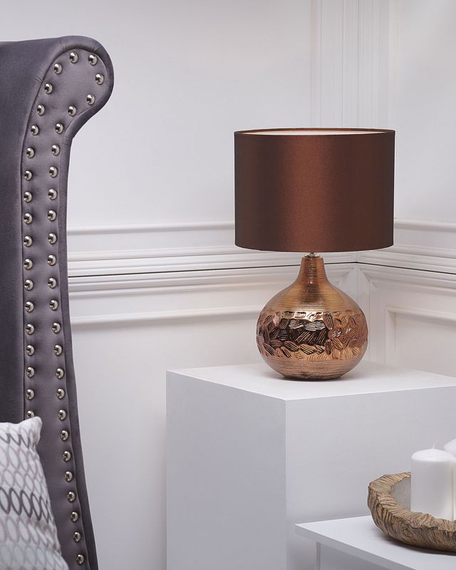 Lampa stołowa Yakima Porcelana Brązowy 1 szt.