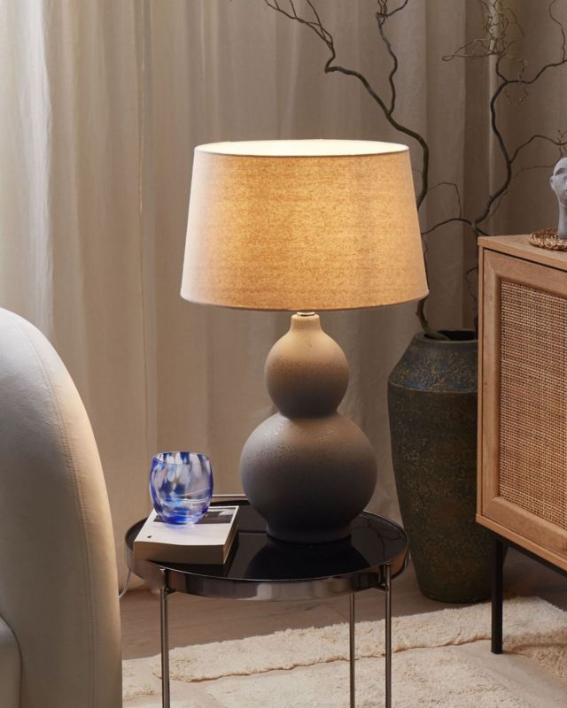 Lampa stołowa Yenisei Ceramika Szary 1 szt.