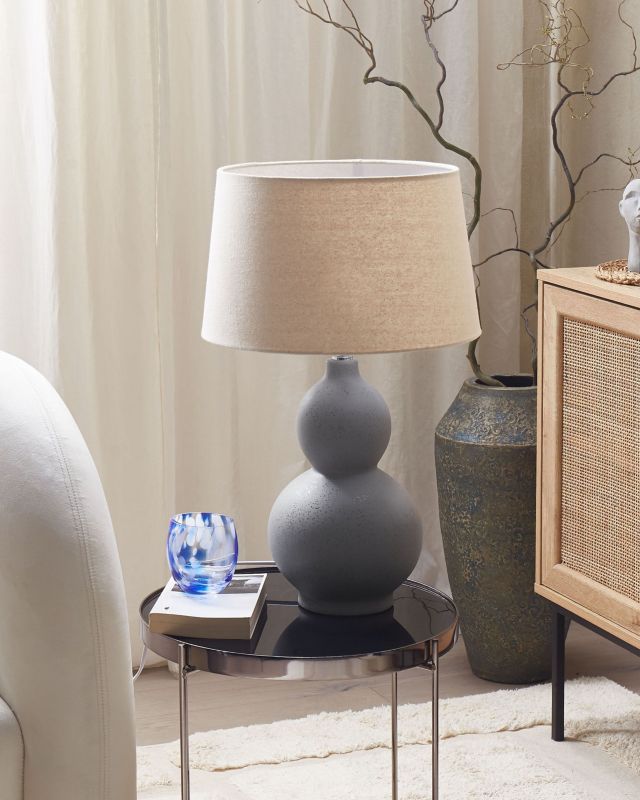 Lampa stołowa Yenisei Ceramika Szary 1 szt.