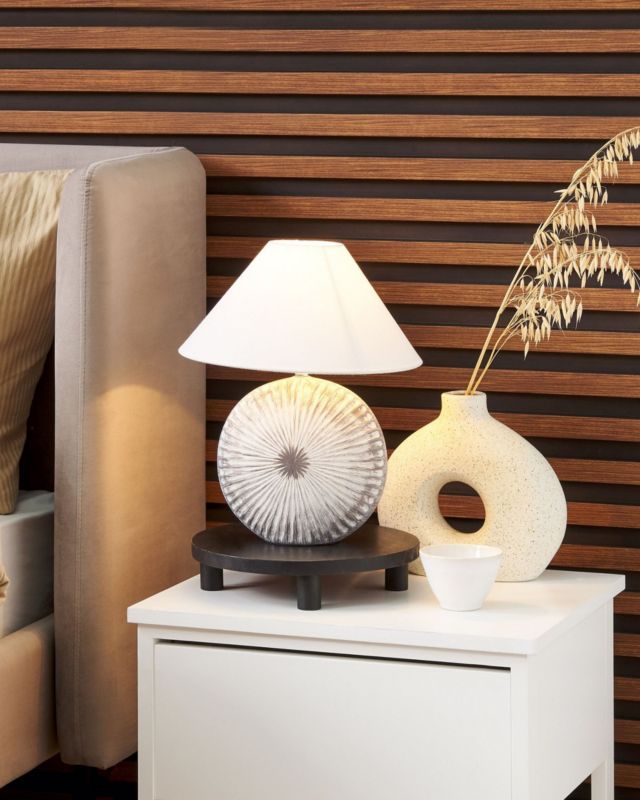 Lampa stołowa Yuna Ceramika Szary 1szt.