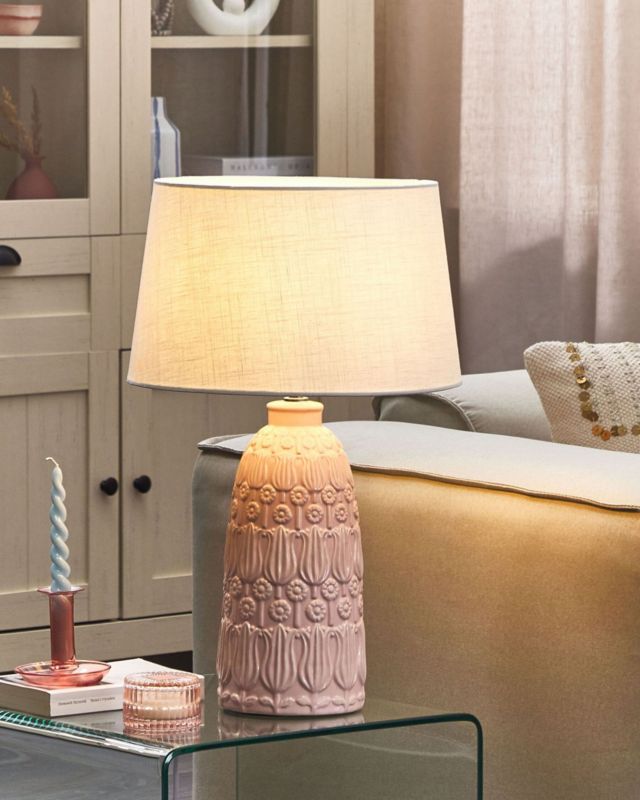 Lampa stołowa Zarima Ceramika Różowy 1 szt.