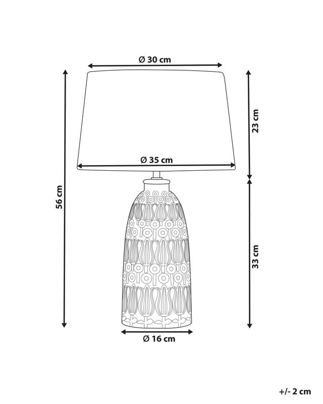 Lampa stołowa Zarima Ceramika Różowy 1 szt.