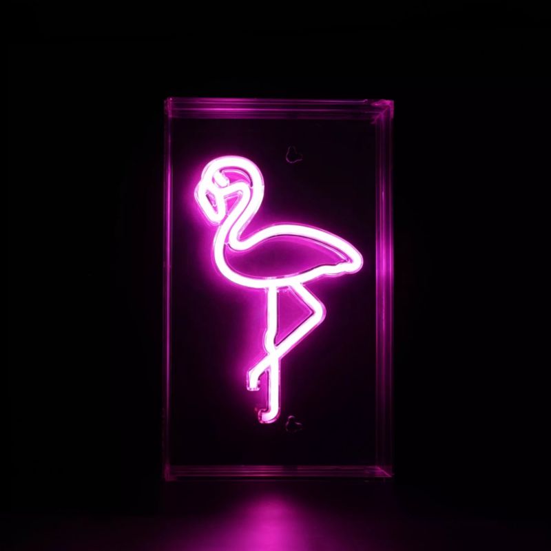 Lampa stołowa Zuma Line NEON FLAMING dziecięca różowa LED 3.44W  różowa IP20 -1 szt.