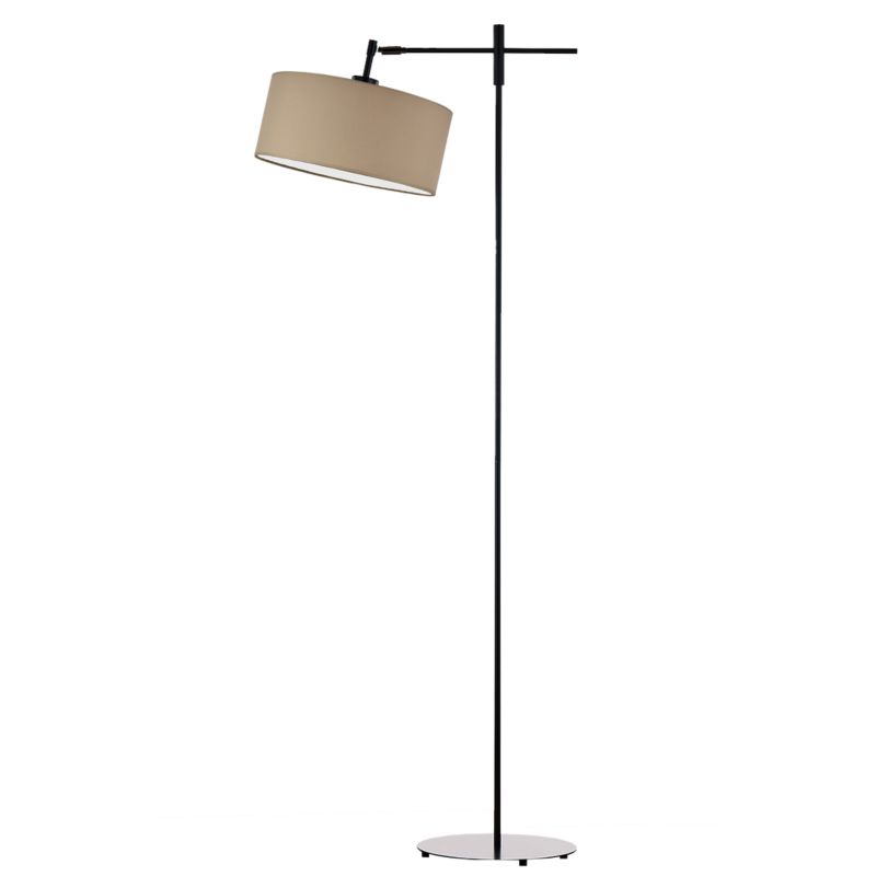 Lampa stojąca Volta Light Factory podłogowa przegubowa regulowana z abażurem cappuccino walec 30cm SALIX 1szt.
