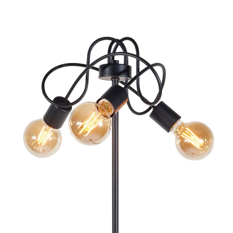 Lampa stojąca Tango 3 x 60 W E27 black