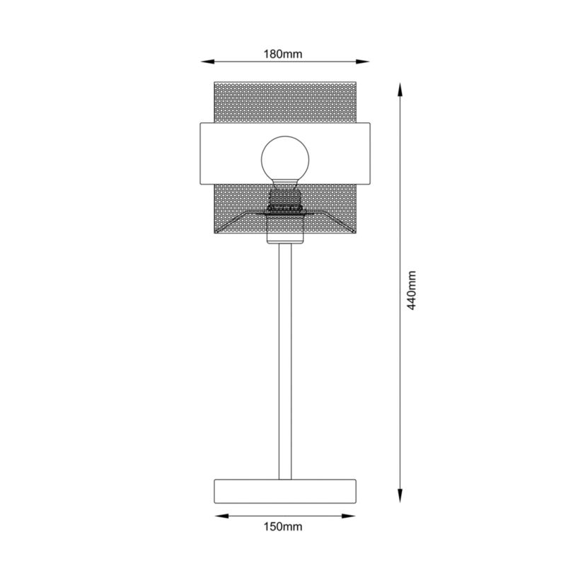 Lampa stołowa Bans 1 x E27 czarna/złota