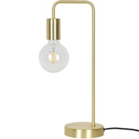 Lampa stołowa Ghlin 1-punktowa E27 Złota