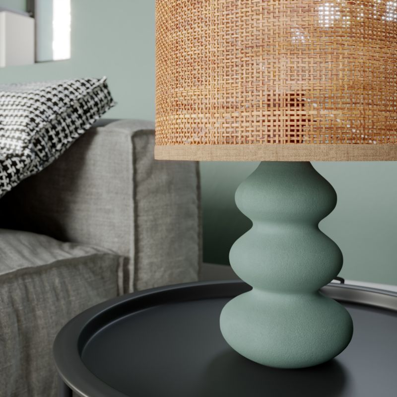 Lampa stołowa GoodHome Spirea 1 x E27 zielona