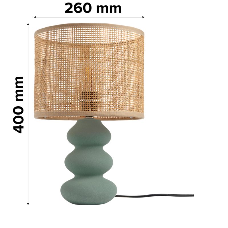 Lampa stołowa GoodHome Spirea 1 x E27 zielona