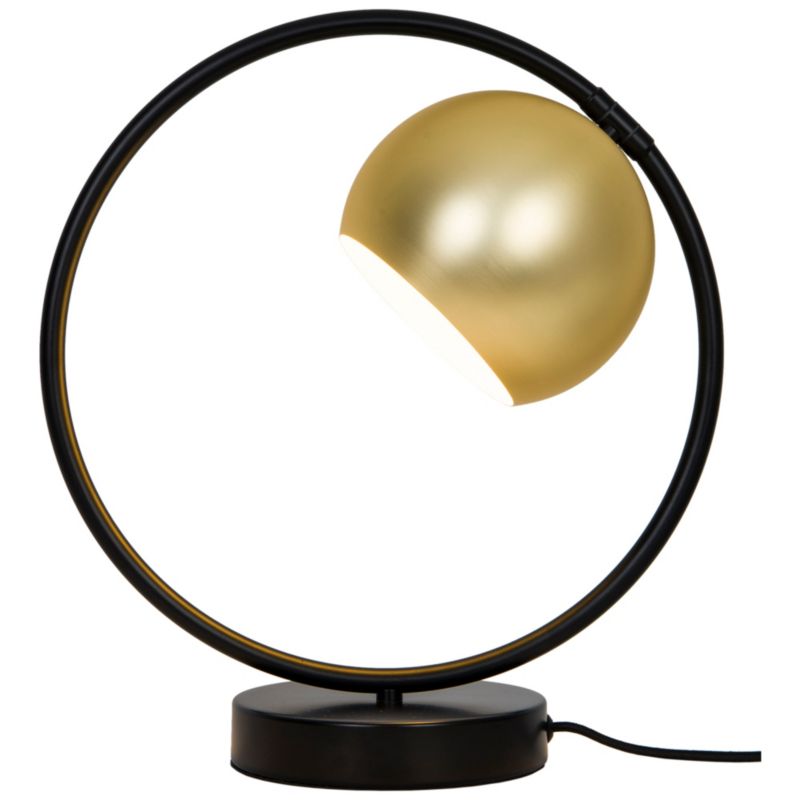 Lampa stołowa GoodHome Toroba 1-punktowa E14 czarna / złota