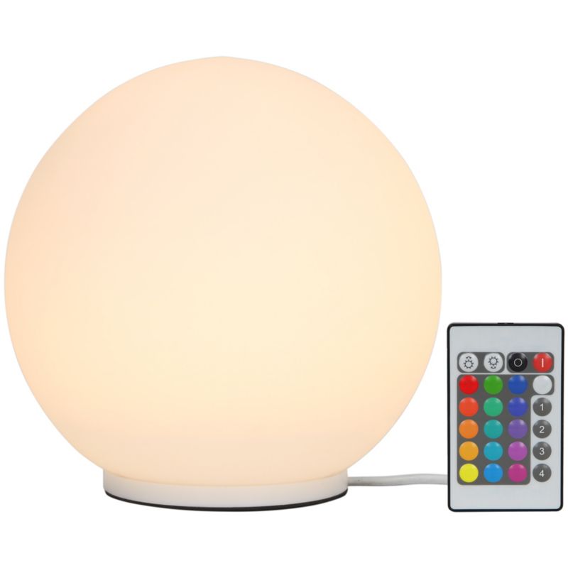 Lampa stołowa LED GoodHome Baoule E27 RGB biała
