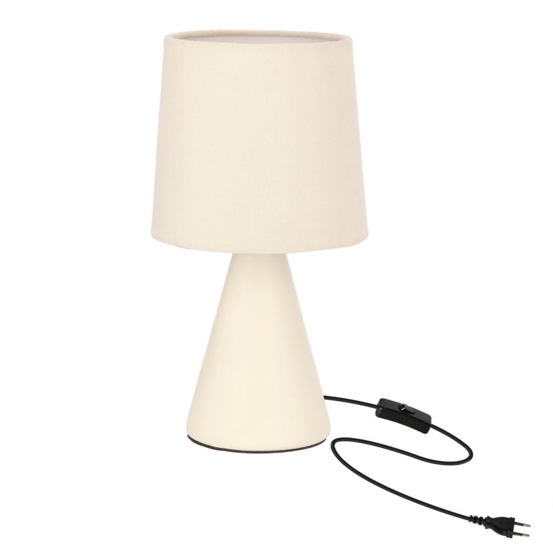 Lampa stołowa ceramiczna beżowa SATTI 1xE14x40W wys:24,5cm Candellux