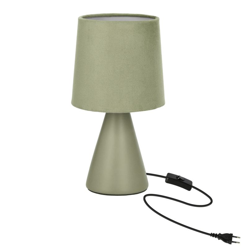 Lampa stołowa Satti E14 szarozielona