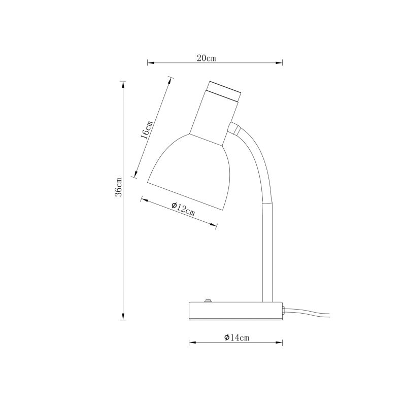 Lampa stołowa Senza 1 x E27 biała