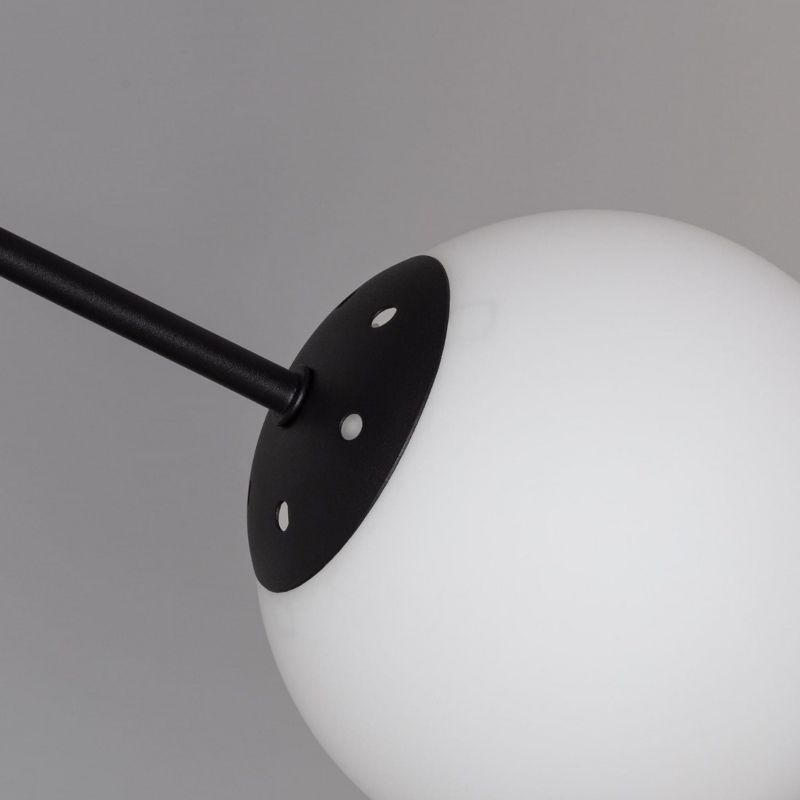 Lampa sufitowa Abruzzo Grappa czarno-biała wym: 61 x 60 x 60 cm 6xE27 x 20W 1 szt.