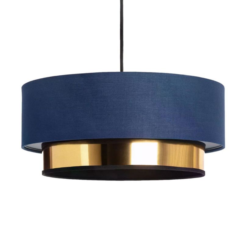 Lampa sufitowa Abruzzo Tesutto granatowo-złota wym: 150 x 40 x 40 cm 1xE27 x 40W 1 szt.
