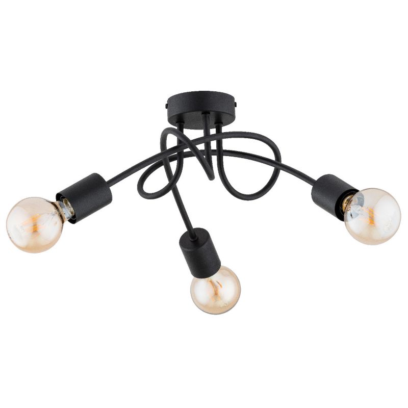 Lampa sufitowa Alfa Disel czarna wym: 22 x 48 x 48 cm 3xE27 x 15W 1 szt.