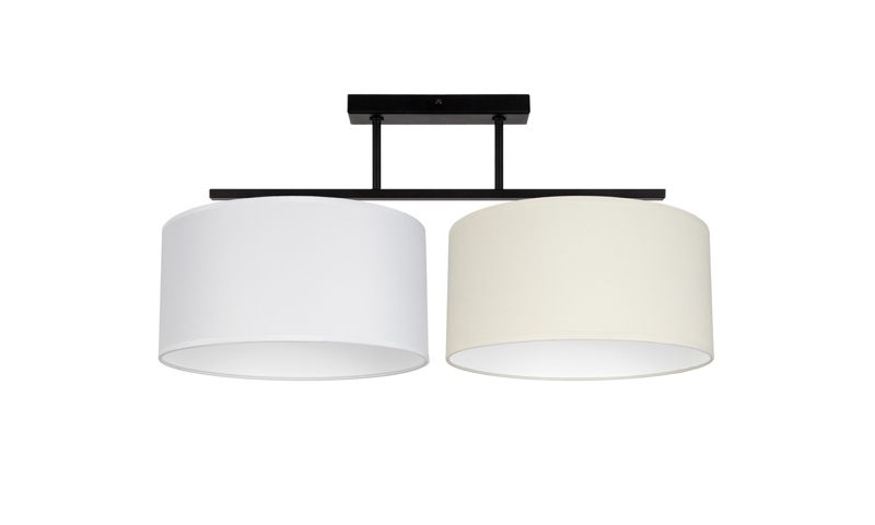 Lampa sufitowa ASTRA HEXE E27 tkanina 2 x 60W biały ecru H0414 1 szt.