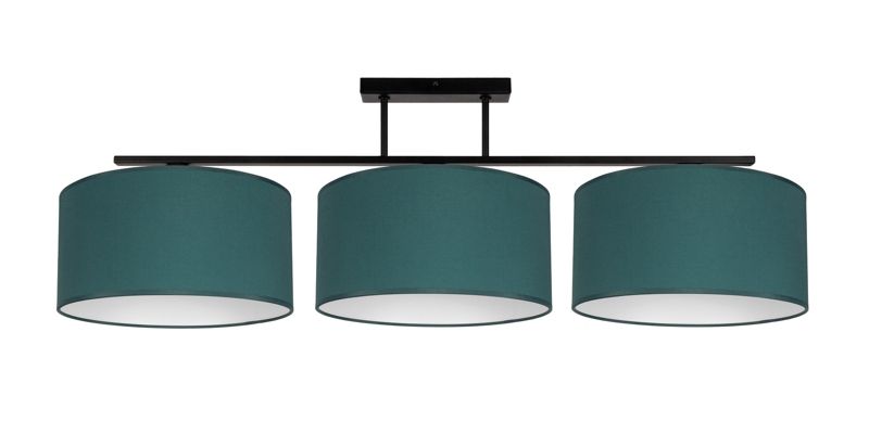 Lampa sufitowa ASTRA HEXE E27 tkanina 3 x 60W zielony H0493 1 szt.