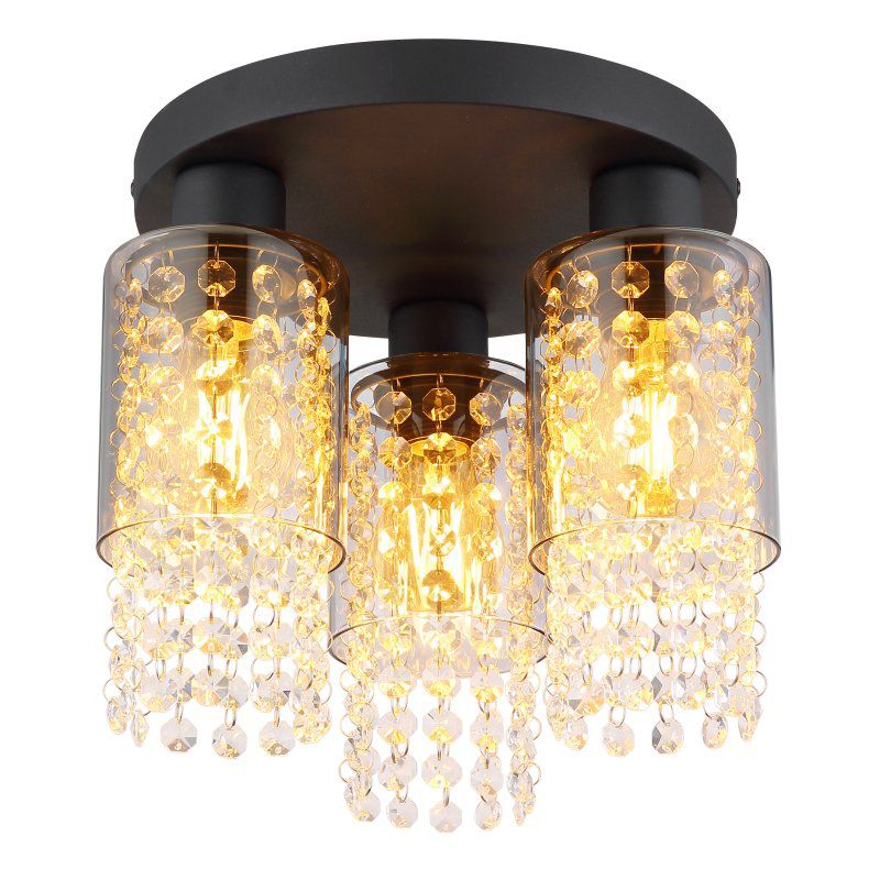 Lampa sufitowa BACKEY 15799-3D czarny mat/przydymione szkło Globo Lighting 3xE27 1 szt.