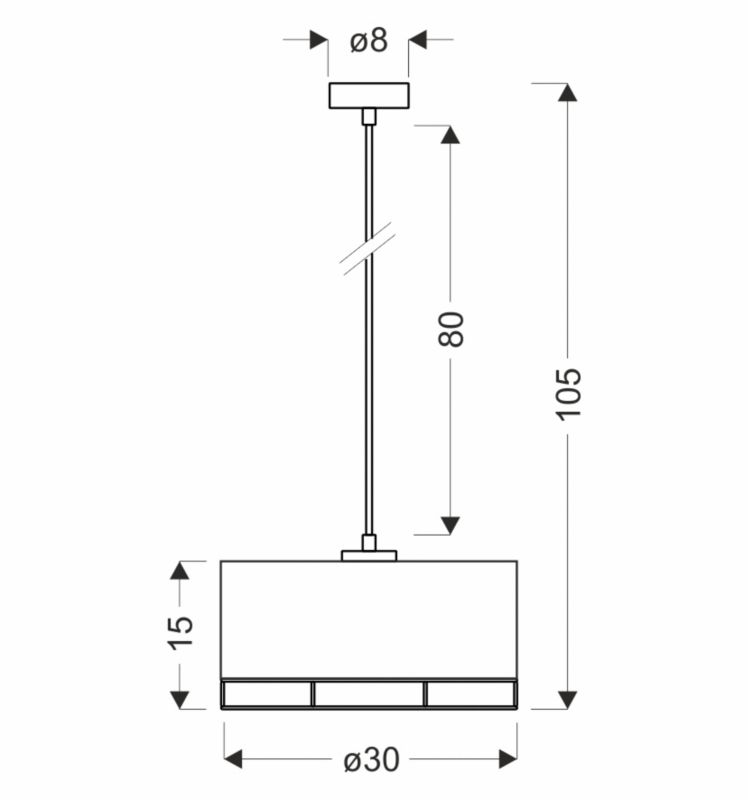 Lampa sufitowa beżowy abażur Candellux Ardi czarno-beżowa 1xE27x40W IP20 wym:100x30x30cm - 1 szt.