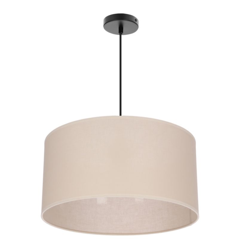 Lampa sufitowa beżowy abażur Candellux Shanti czarno-beżowa 1xE27x40W IP20 wym:105x40x40cm - 1 szt.