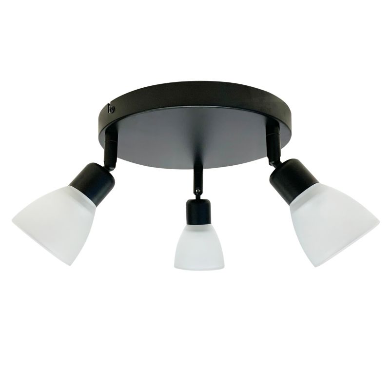 Lampa sufitowa białe klosze Candellux Costa czarno-biała 3xE14x40W IP20 wym:16x48x48cm - 1 szt.