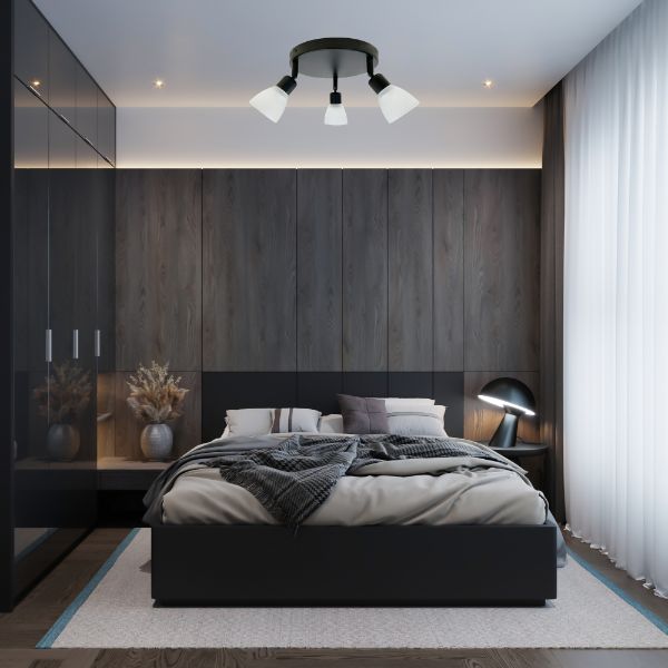 Lampa sufitowa białe klosze Candellux Costa czarno-biała 3xE14x40W IP20 wym:16x48x48cm - 1 szt.