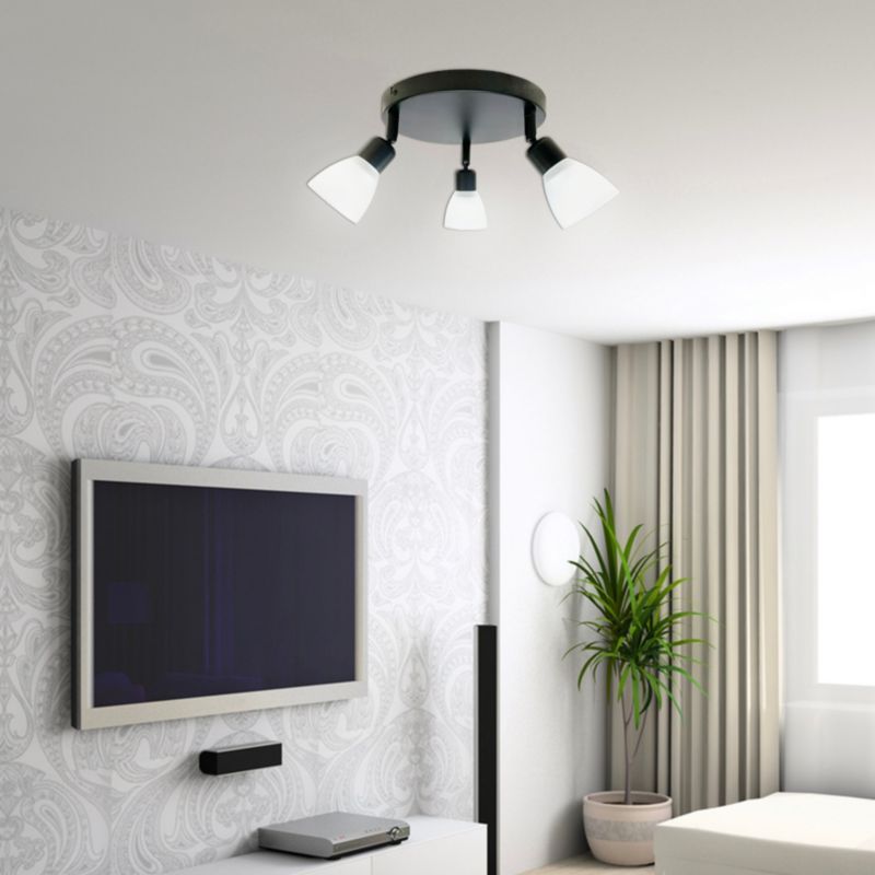 Lampa sufitowa białe klosze Candellux Costa czarno-biała 3xE14x40W IP20 wym:20x52x8cm - 1 szt.
