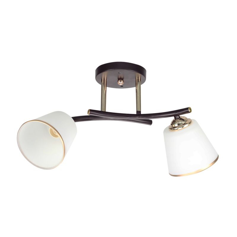 Lampa sufitowa białe klosze Candellux Greco czarno-złota 2xE27x40W IP20 wym:26x46x20cm - 1 szt.