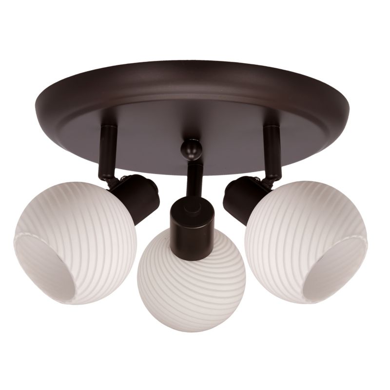 Lampa sufitowa białe klosze ze wzorem Candellux Grano brązowo-biała 3xE14x40W IP20 wym:17x35x35cm - 1 szt.
