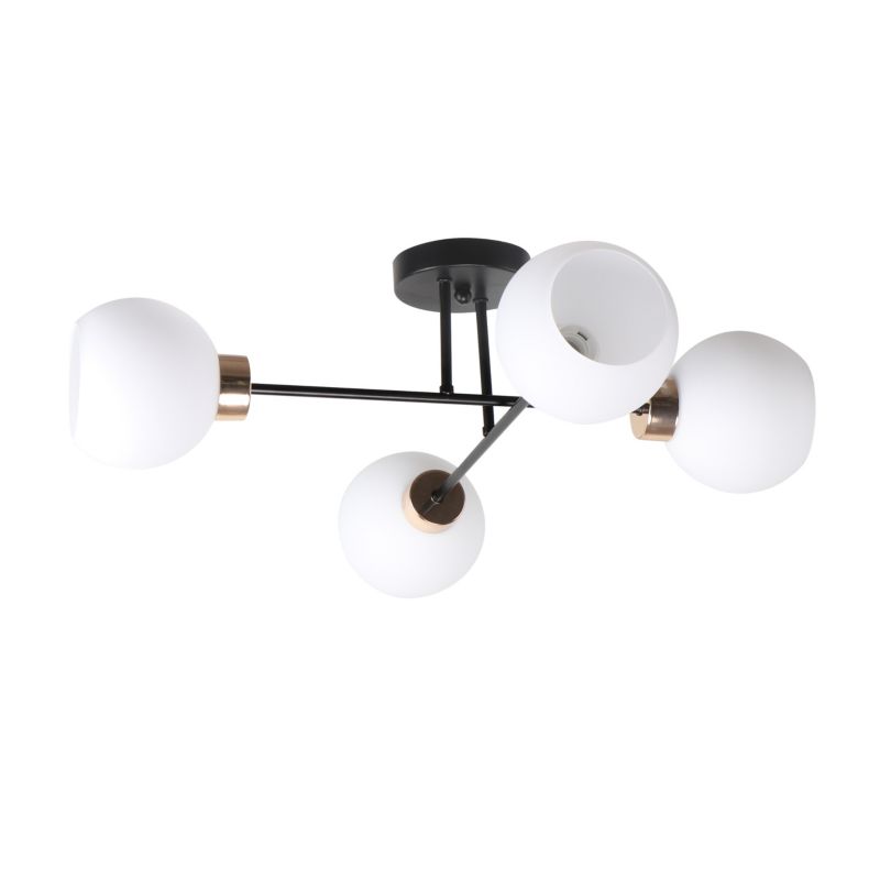 Lampa sufitowa białe kule Candellux Amanda czarno-biała-złota 4xE27x40W IP20 wym:22x62x62cm - 1 szt.