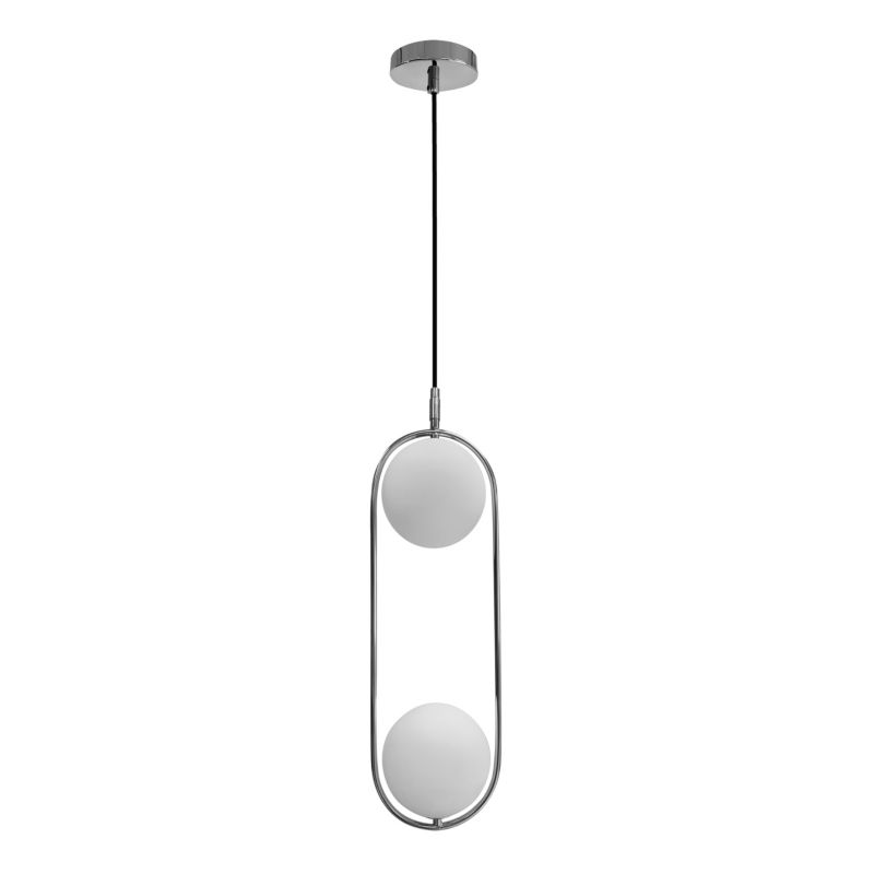 Lampa sufitowa białe kule Candellux Cordel srebrna 2xG9x28W IP20 wym:140x18,5x15cm - 1 szt.