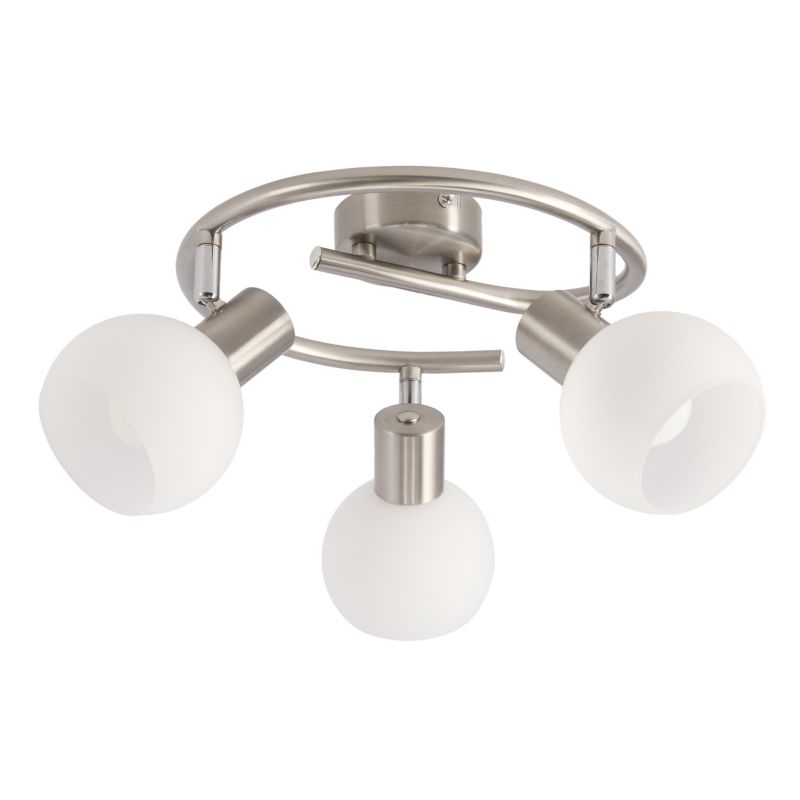Lampa sufitowa białe szklane klosze Candellux Novo srebrno-biała 3xE14x40W IP20 wym:15,5x45x45cm - 1 szt.
