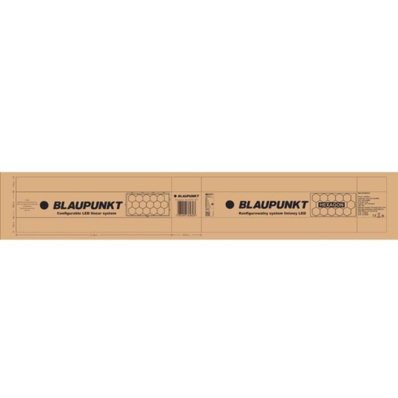 Lampa sufitowa Blaupunkt Hexagon biała modułowa wbudowany LED 650W 1 szt.
