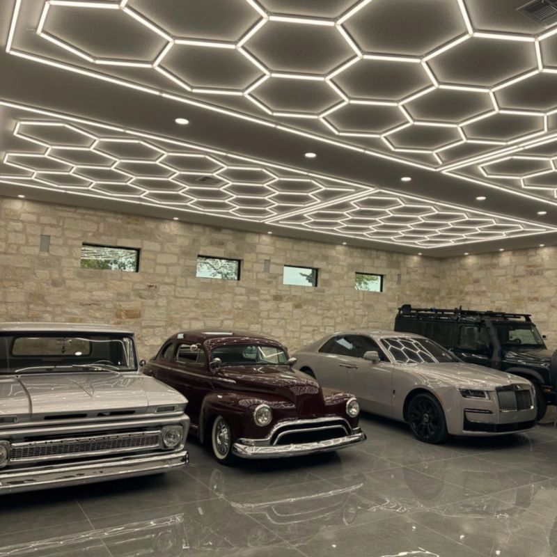 Lampa sufitowa Blaupunkt Hexagon biała modułowa wbudowany LED 650W 1 szt.