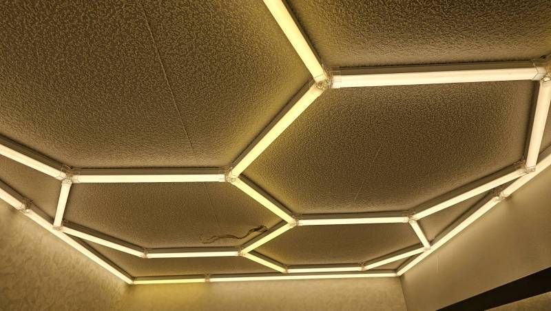 Lampa sufitowa Blaupunkt Hexagon biała modułowa wbudowany LED 650W 1 szt.