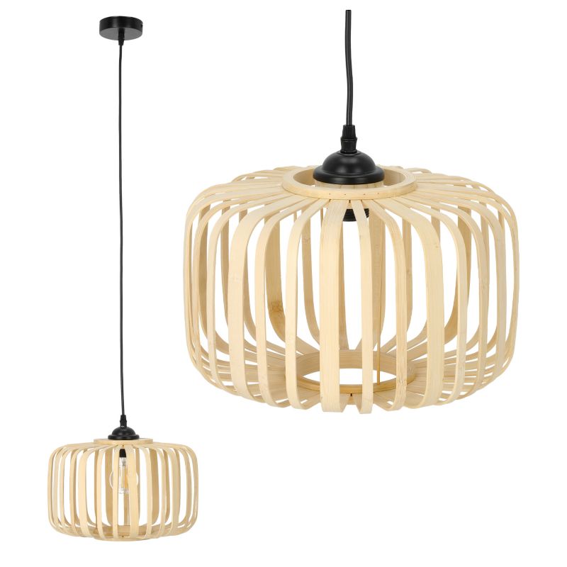 Lampa sufitowa Boho Bandigo Kobi 1xE27 30cm Czarny zwis 1szt.