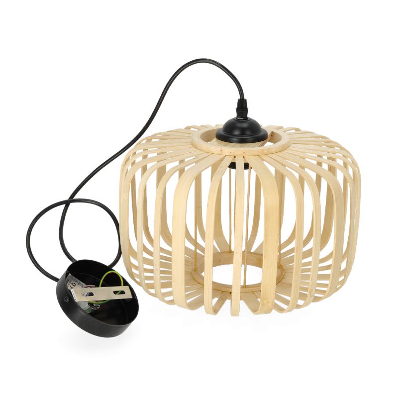 Lampa sufitowa Boho Bandigo Kobi 1xE27 30cm Czarny zwis 1szt.
