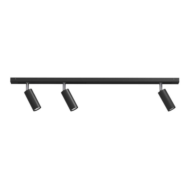 Lampa sufitowa Brosline System Line Move czarna wym: 16 x 100 x 5,5 cm 3xGU10 x 10W 1 szt.