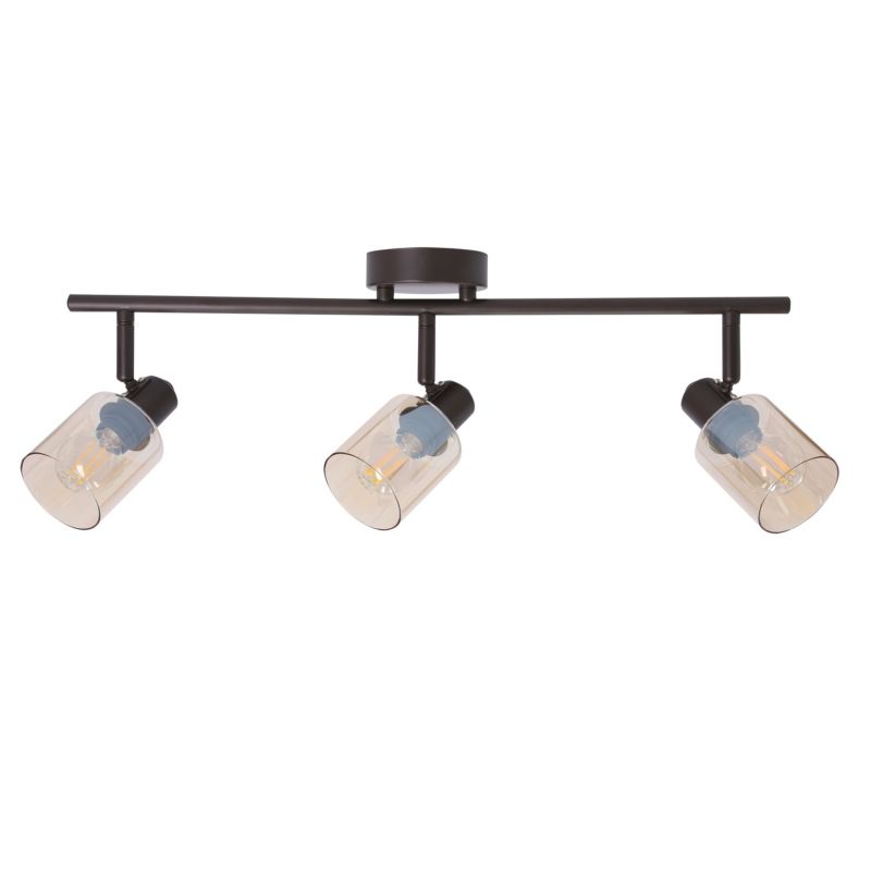 Lampa sufitowa bursztynowe klosze Candellux Agra czarno-bursztynowa 3xE14x40W IP20 wym:19x58x9cm - 1 szt.