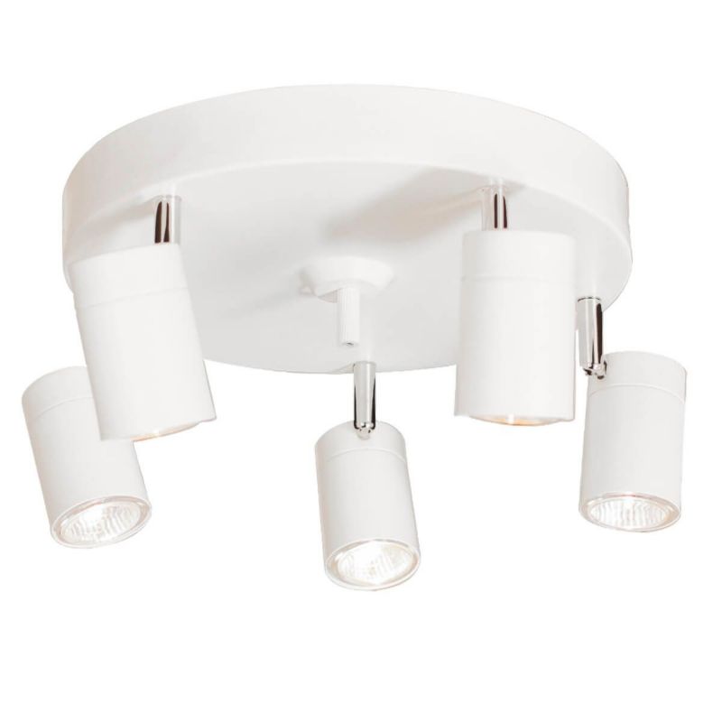 Lampa sufitowa By Rydens Correct biała chromowana  5 x GU10 x 10W wym: 14,5 x 30 x 30 cm - 1 szt.